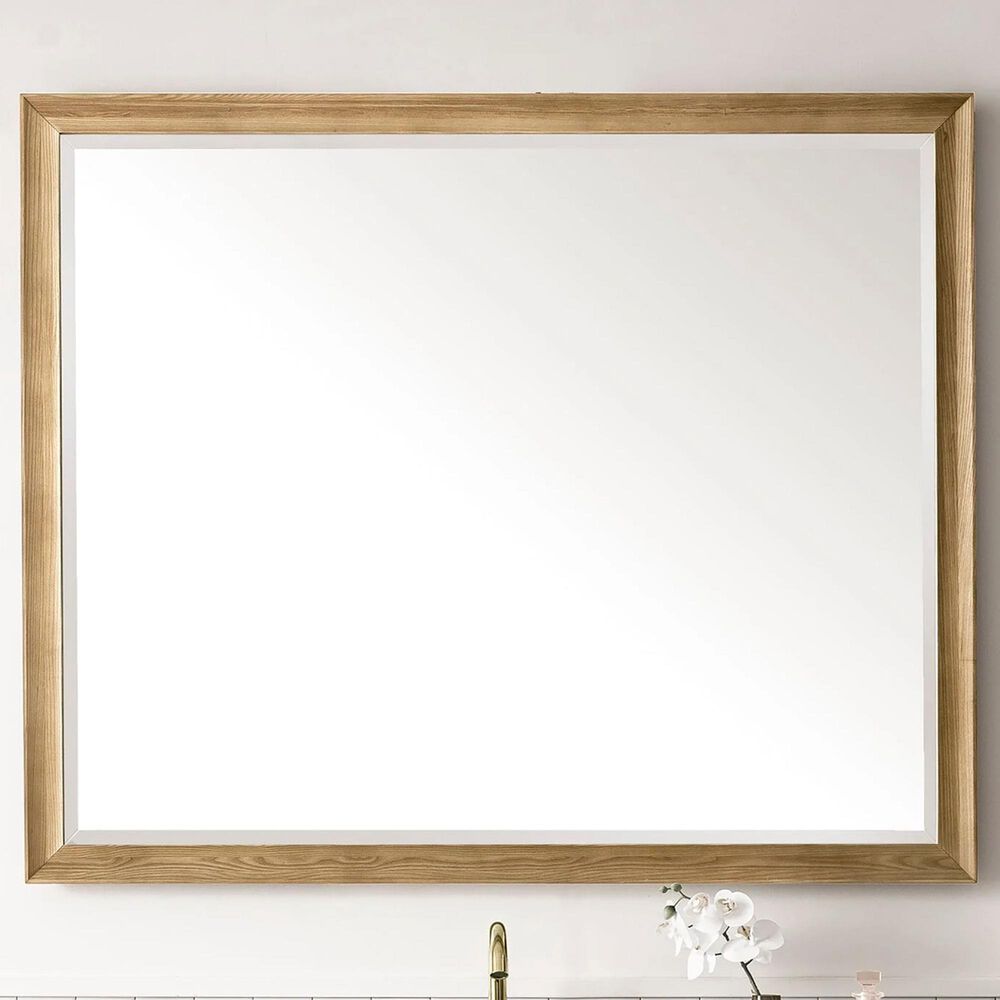 James Martin Vanities Glenbrooke 48" Rectangular Mirror in Light Natural Oak, , large