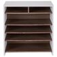 Furniture of America Parker 6-Shelf Shoe Cabinet in White and Brown, , large
