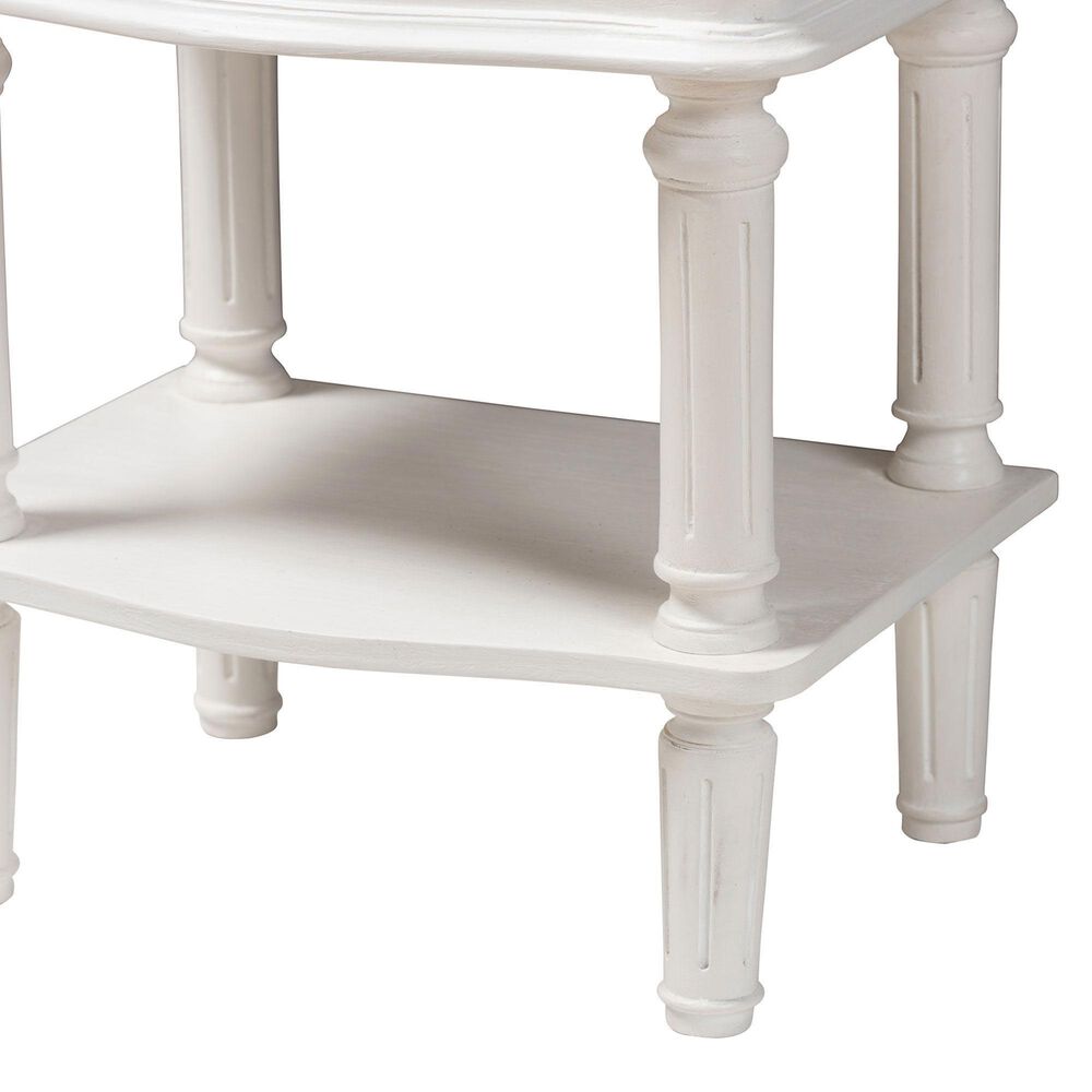 Baxton Studio Audrey 2-Drawer Nightstand in White, , large