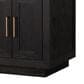 Lexora Home Abbey 60" Double Bathroom Vanity in Brown Oak with 2 cm White Quartz Top, Rectangular Sinks and 28" Mirrors, , large