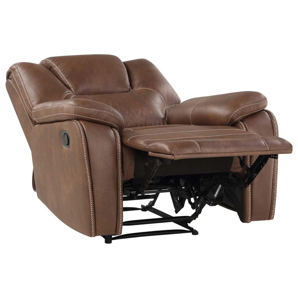 Steve Silver Katrine Manual Recliner in Chestnut Brown, , large