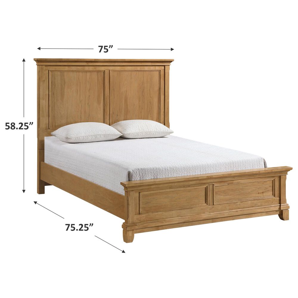 New Heritage Sunstone Queen Panel Bed in Honey, , large