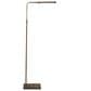 Adesso Reader LED Floor Lamp in Antique Brass and Brown, , large
