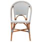 bali & pari Genica Side Chair in Navy Blue, White and Natural Brown, , large