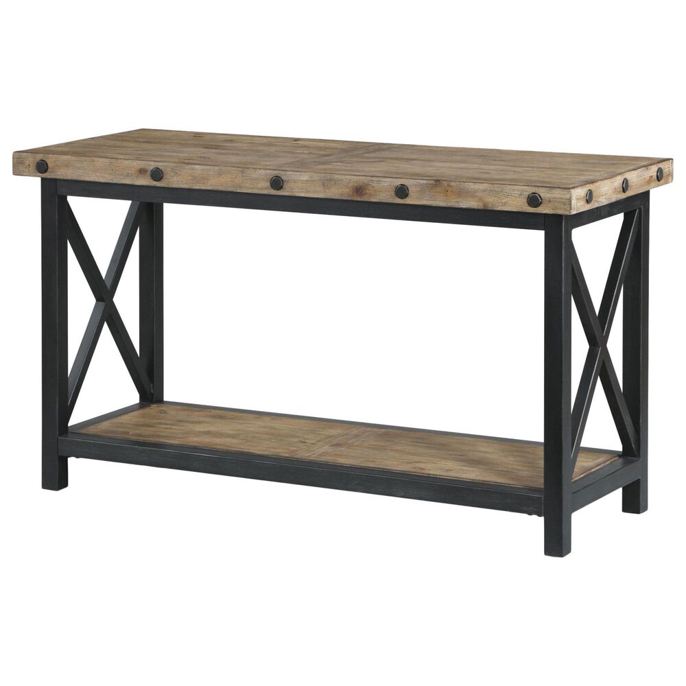 Flexsteel Carpenter Sofa Table in Rustic Light Brown, , large
