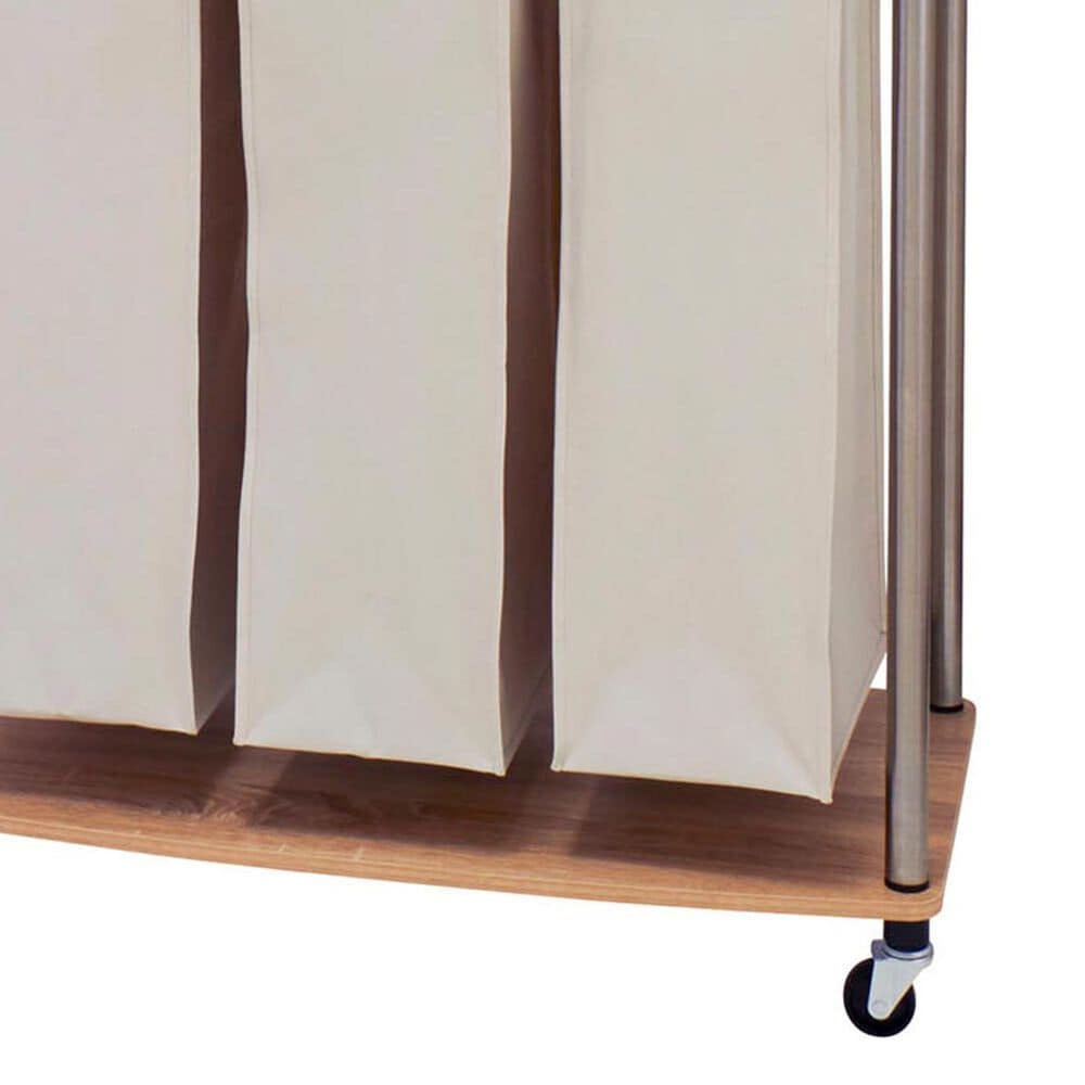 Household Essentials Modern Laundry Center with Wheels in Light Ash, , large