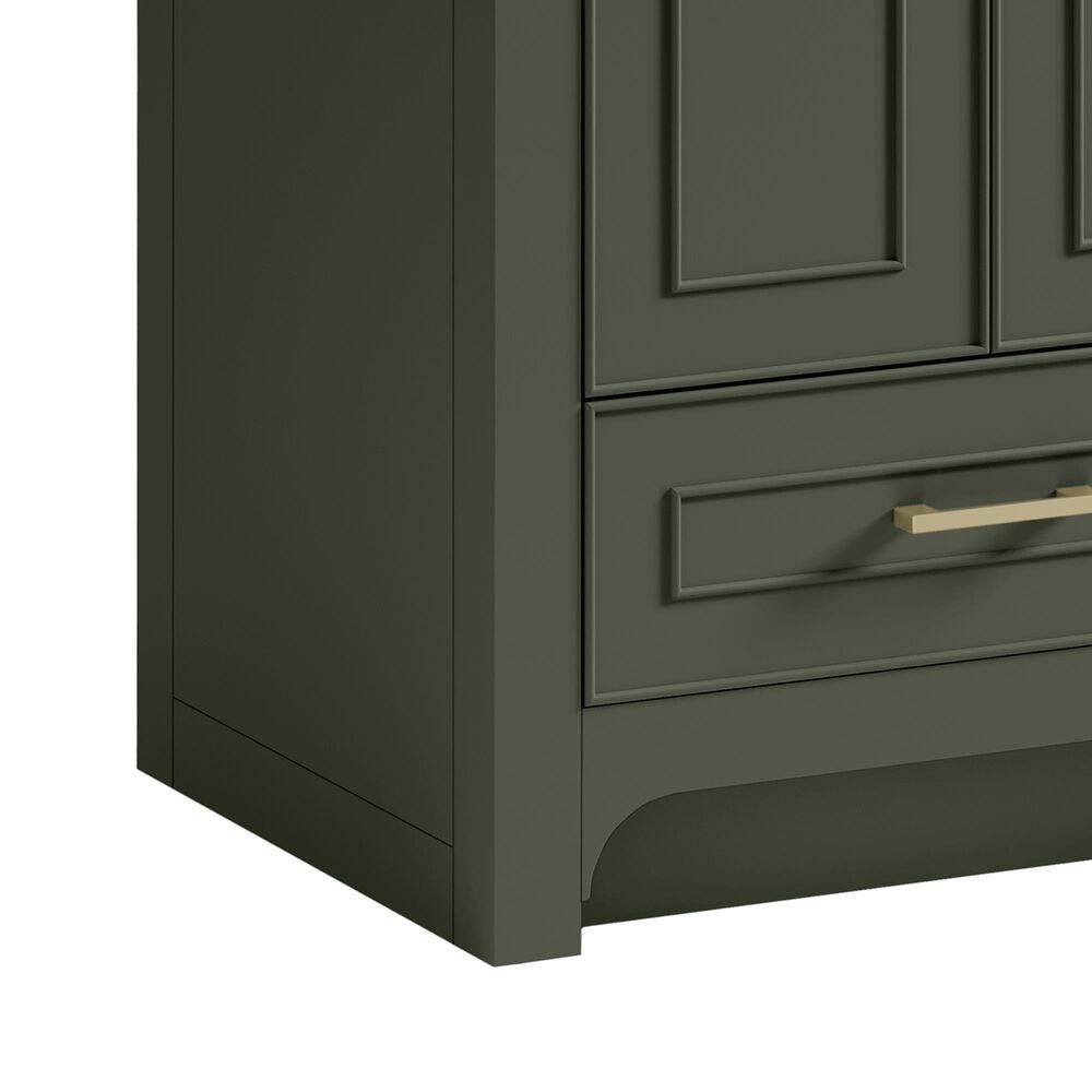 37B Lucerne 24" Single Bathroom Vanity Cabinet in Deep Olive Green with Marble Top and Backsplash, , large