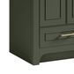 37B Lucerne 24" Single Bathroom Vanity Cabinet in Deep Olive Green with Marble Top and Backsplash, , large