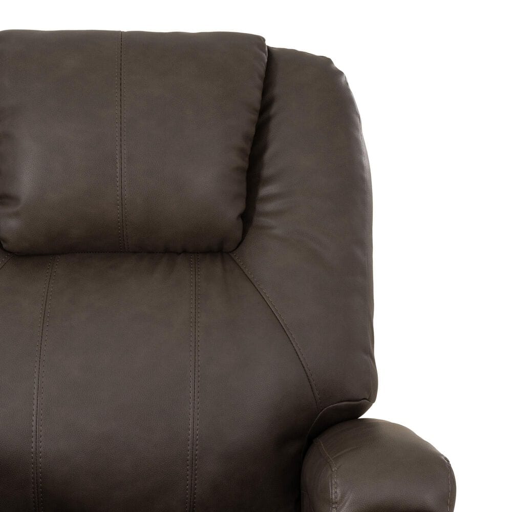 Linon Home Decor Peoria Power Lift Recliner in Mushroom, , large