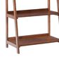 Linon Home Decor Charlotte 5-Shelf Ladder Bookcase in Warm Walnut, , large