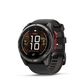 Garmin fenix 8 Pro Sapphire MicroLED GPS Smartwatch 51mm Sapphire Carbon Gray DLC Titanium with Black/Pebble Gray Silicone Band, , large