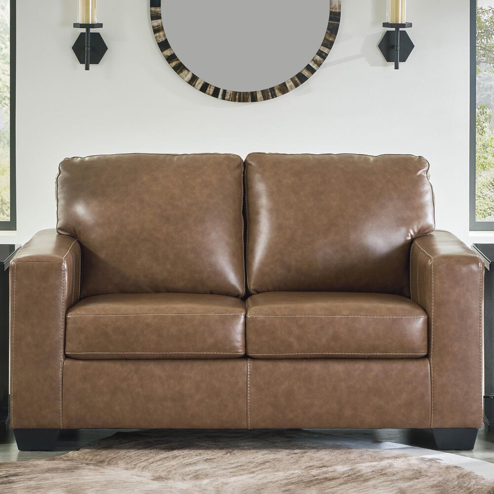 Ashley Bolsena Stationary Loveseat in Caramel, , large
