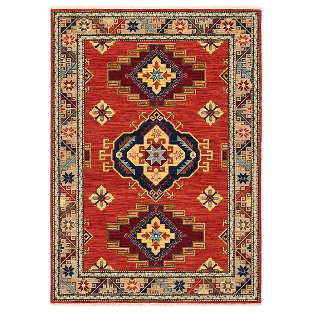 Oriental Weavers Lilihan Medallion 5504P 2" x 6" Red Scatter Rug, , large