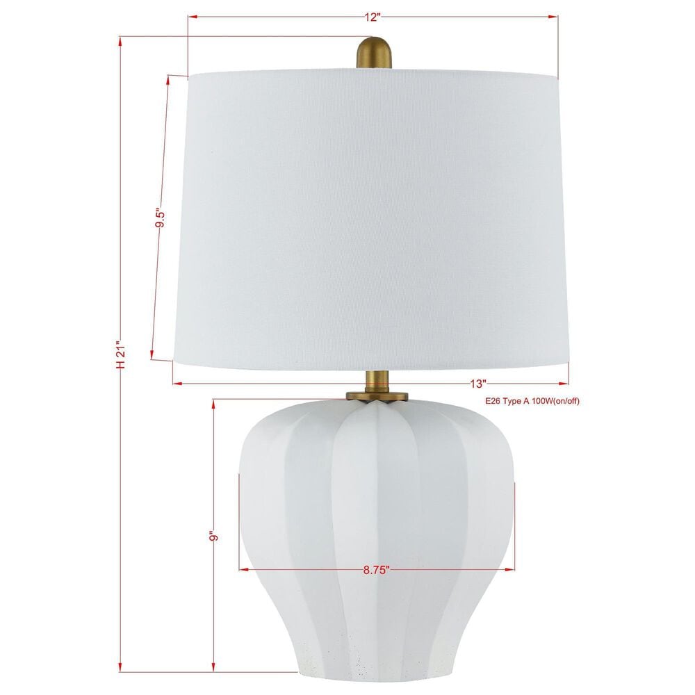 Southern Lighting Gwyneth Table Lamp in White, , large