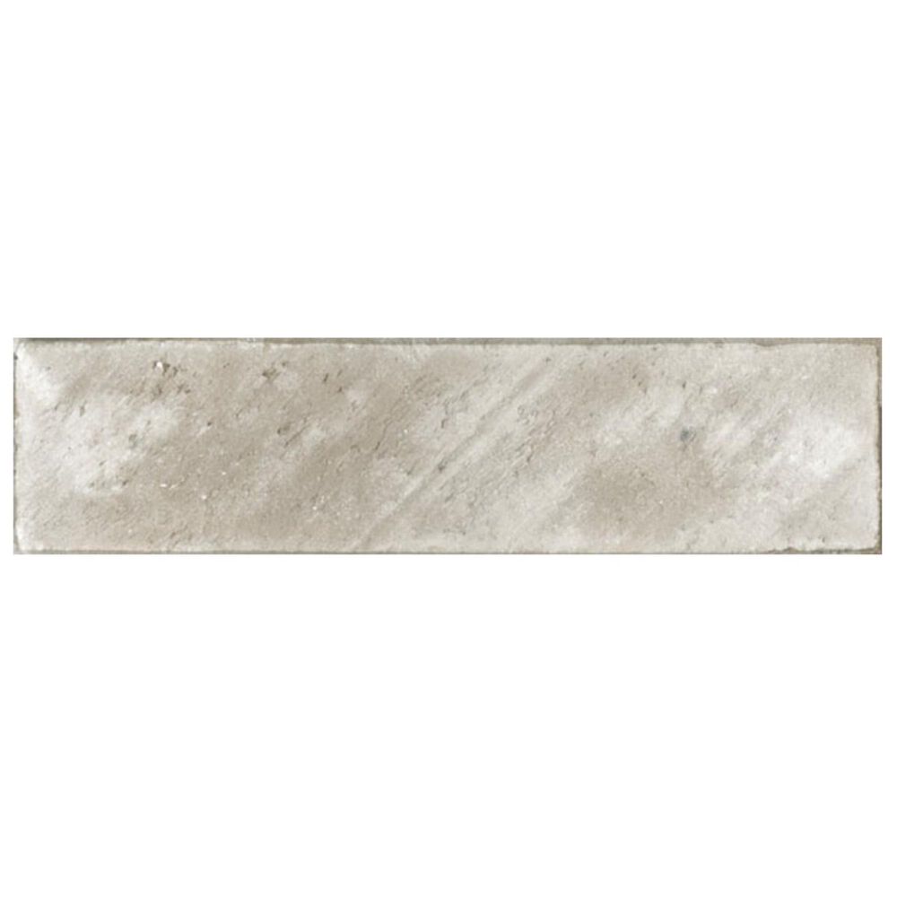 Soci Brickwork Grey 10" x 40" Porcelain Tile, , large