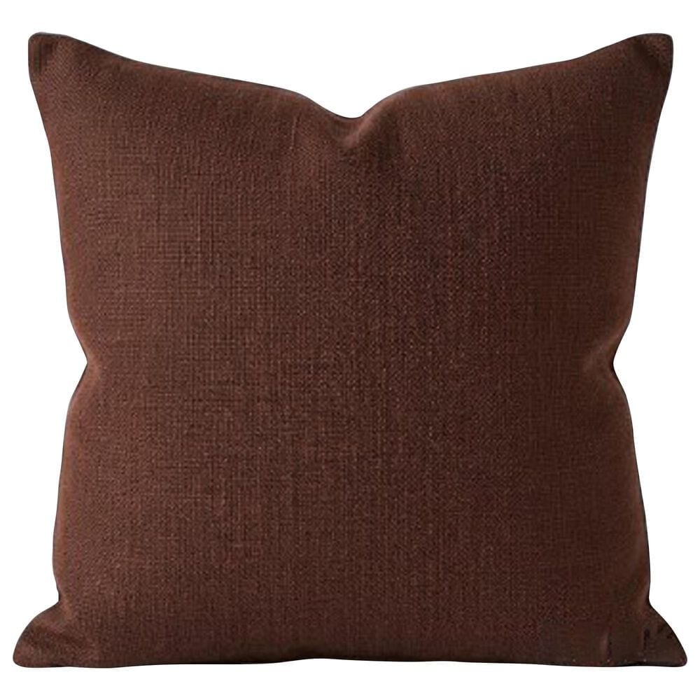 Valdese Weavers Lino 20" Square Throw Pillow in Currant and Rouge, , large