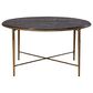 Timeless Designs Evry Cocktail Table in Dark Slate Gray and Antique Brass, , large