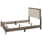 Hearth and Haven Queen Panel Bed with Upholstered Headboard in Grey, , large