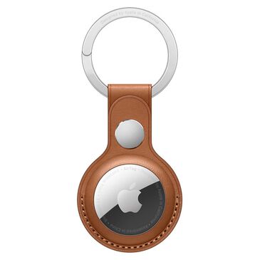Apple AirTag Leather Key Ring - Saddle Brown, , large
