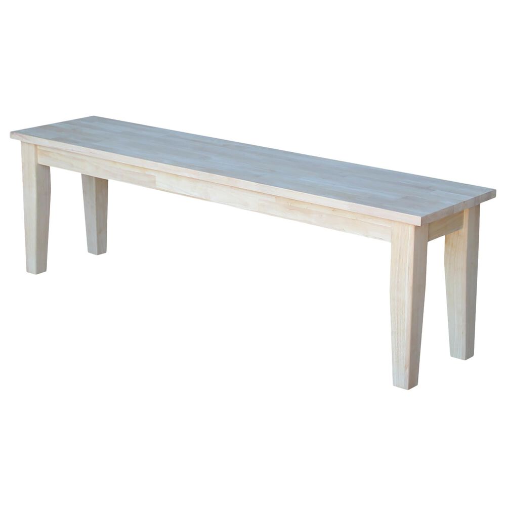 International Concepts Shaker Bench 60" in Unfinished, , large