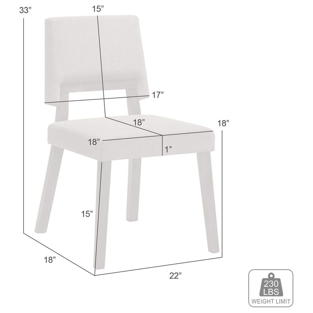 Armen Living Channell Dining Side Chair in Black, , large