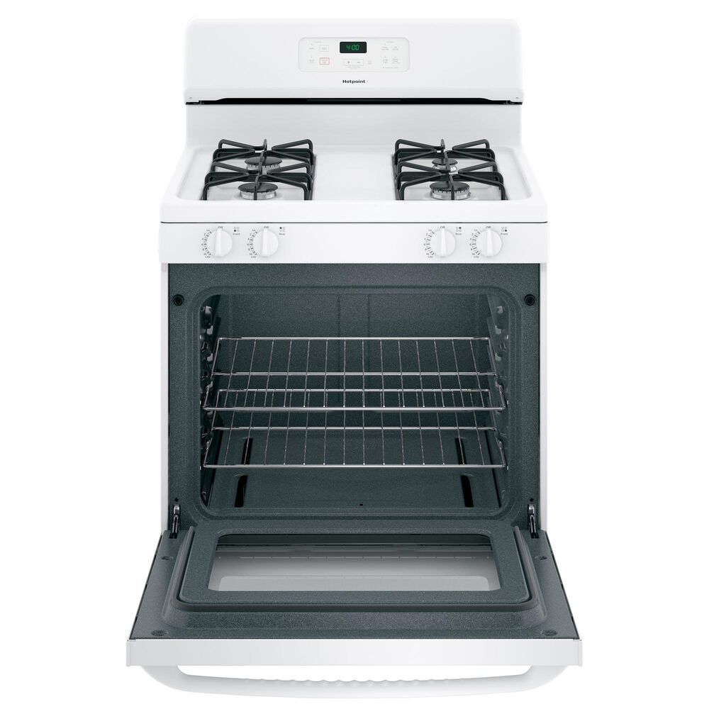 Hotpoint 30" Free-Standing Standard Clean Gas Range in White, , large