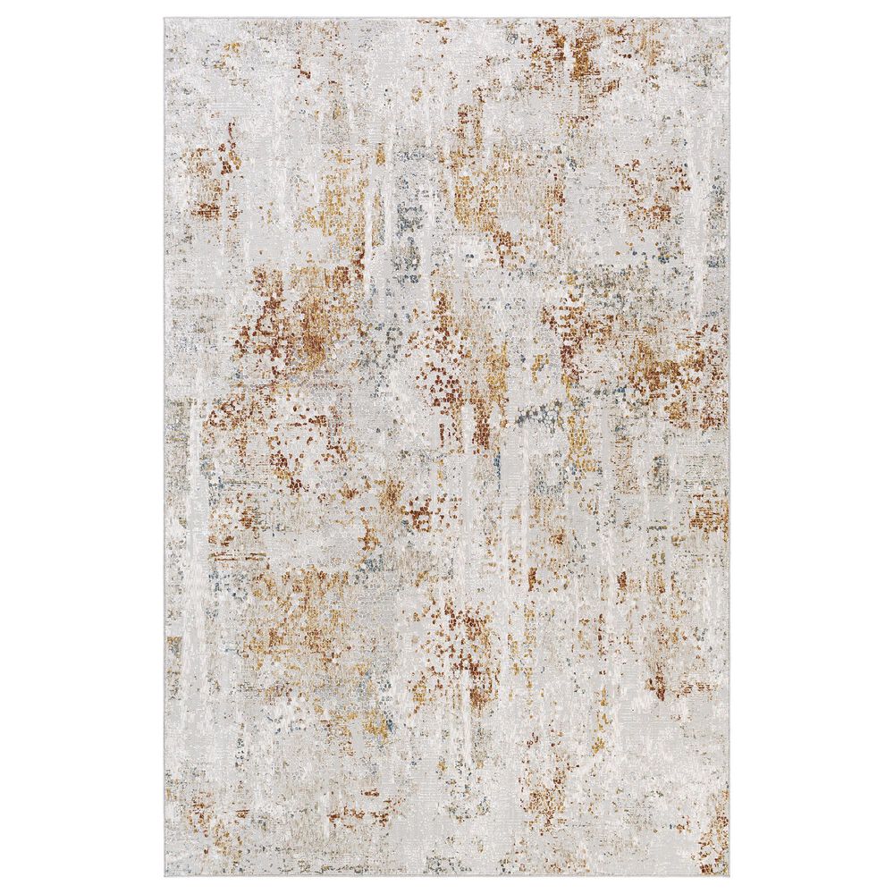 Surya Carmel 5&#39; x 7&#39;3&quot; Camel, Clay, Mustard and Aqua Area Rug, , large