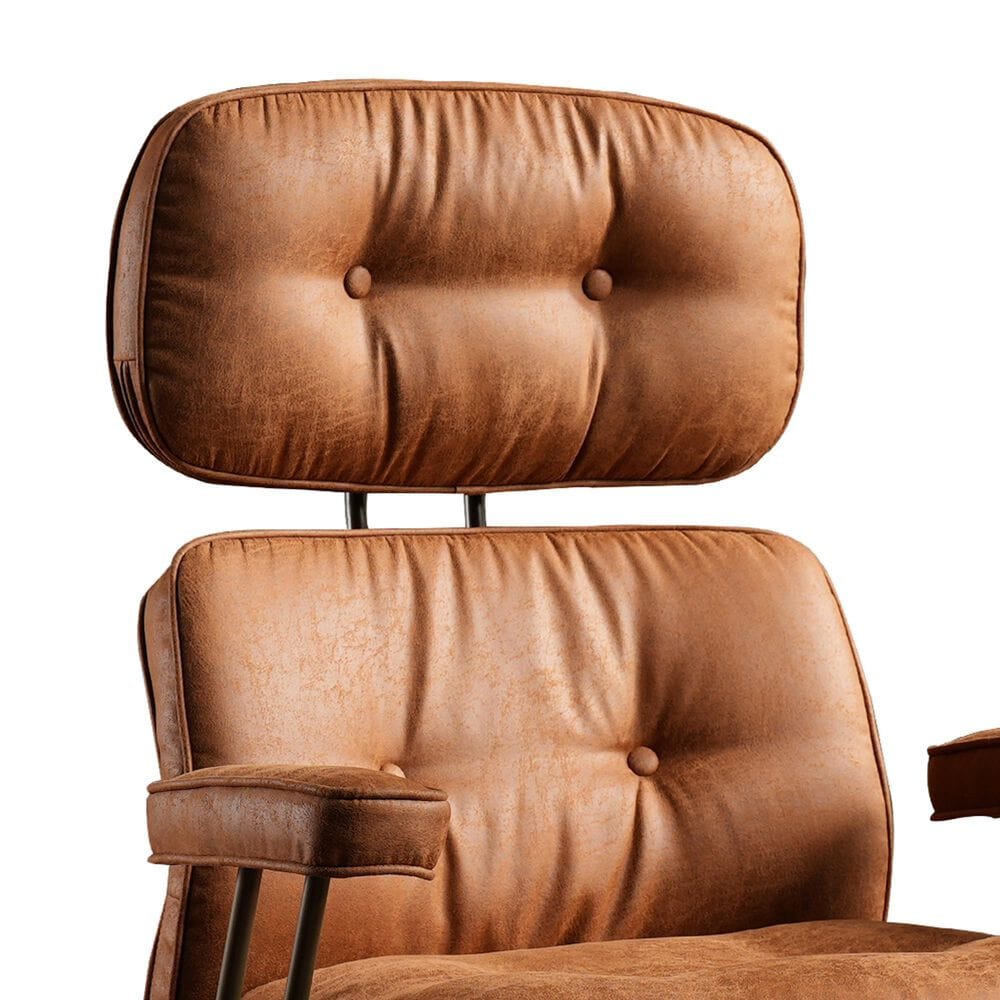 HOMLUX High Back Executive Office Chair with Suede Leather in Brown, , large