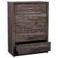 CorLiving Newport 5 Drawer Tall Dresser in Grey Washed Oak, , large
