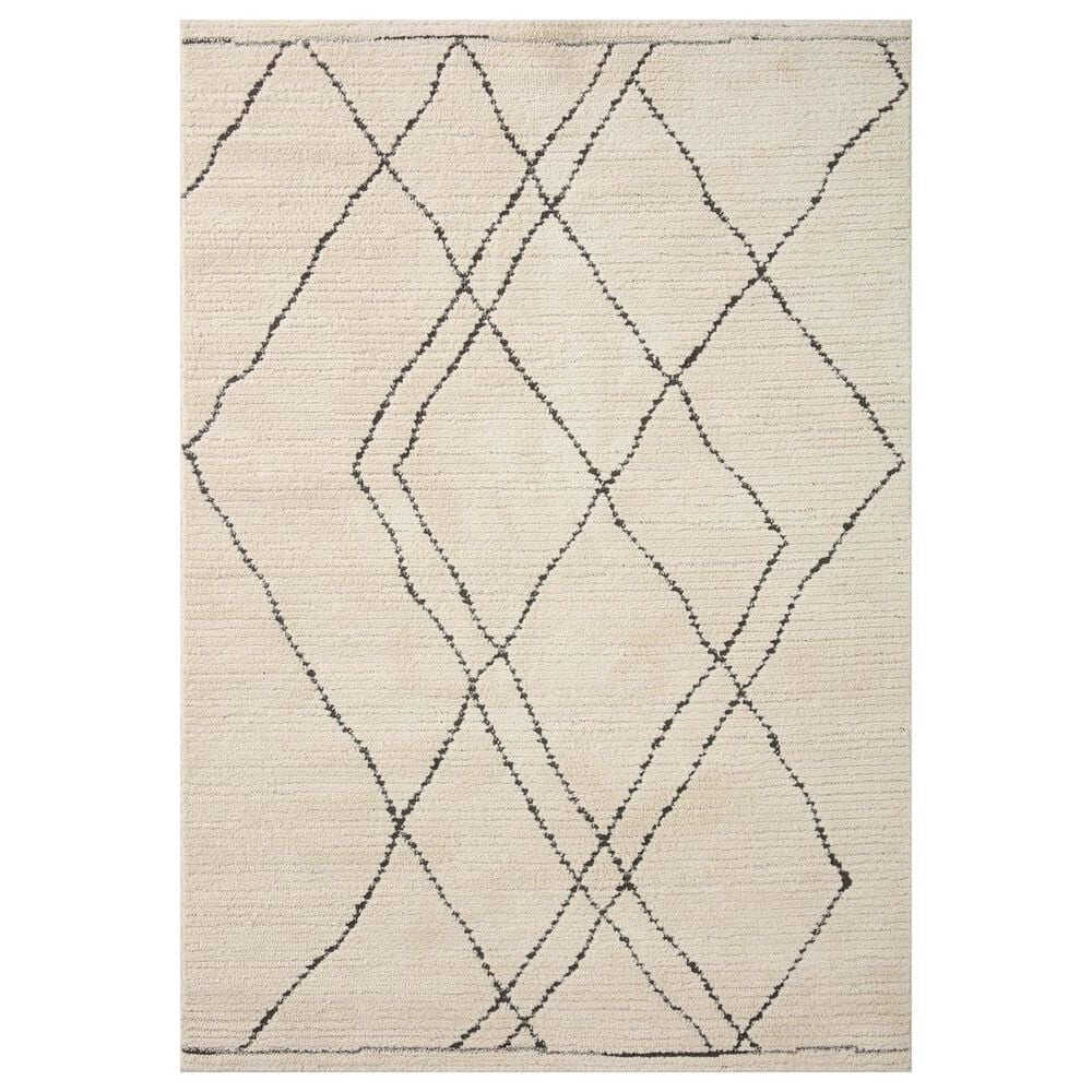 Loloi II Fabian 2"7" x 4" Ivory and Charcoal Area Rug, , large
