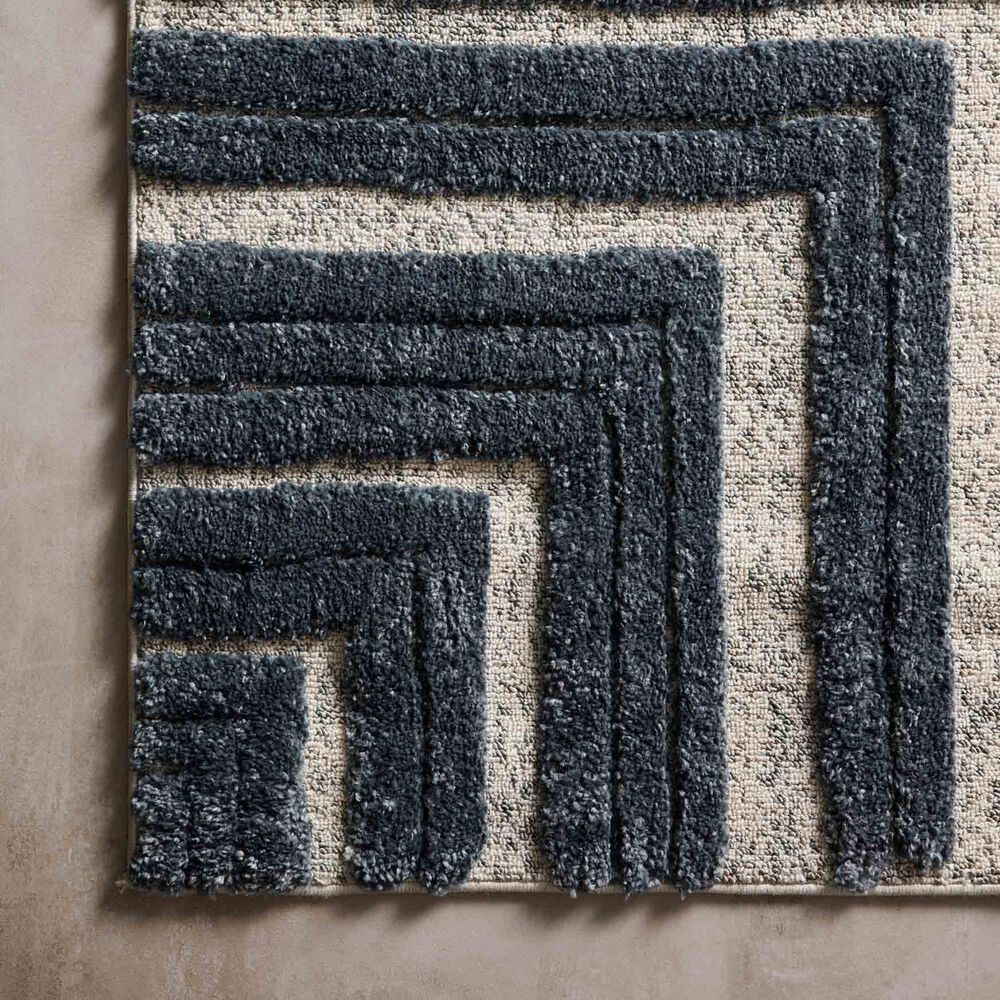 Loloi II Hagen 3&#39;7&quot; x 5&#39;7&quot; Blue and White Area Rug, , large
