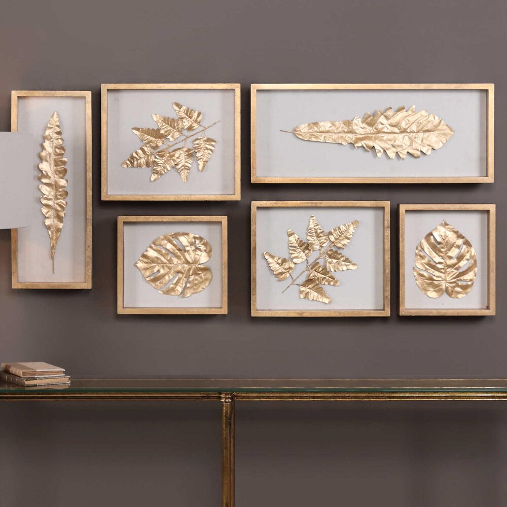Uttermost Leaves Shadow Box (Set of 6), , large