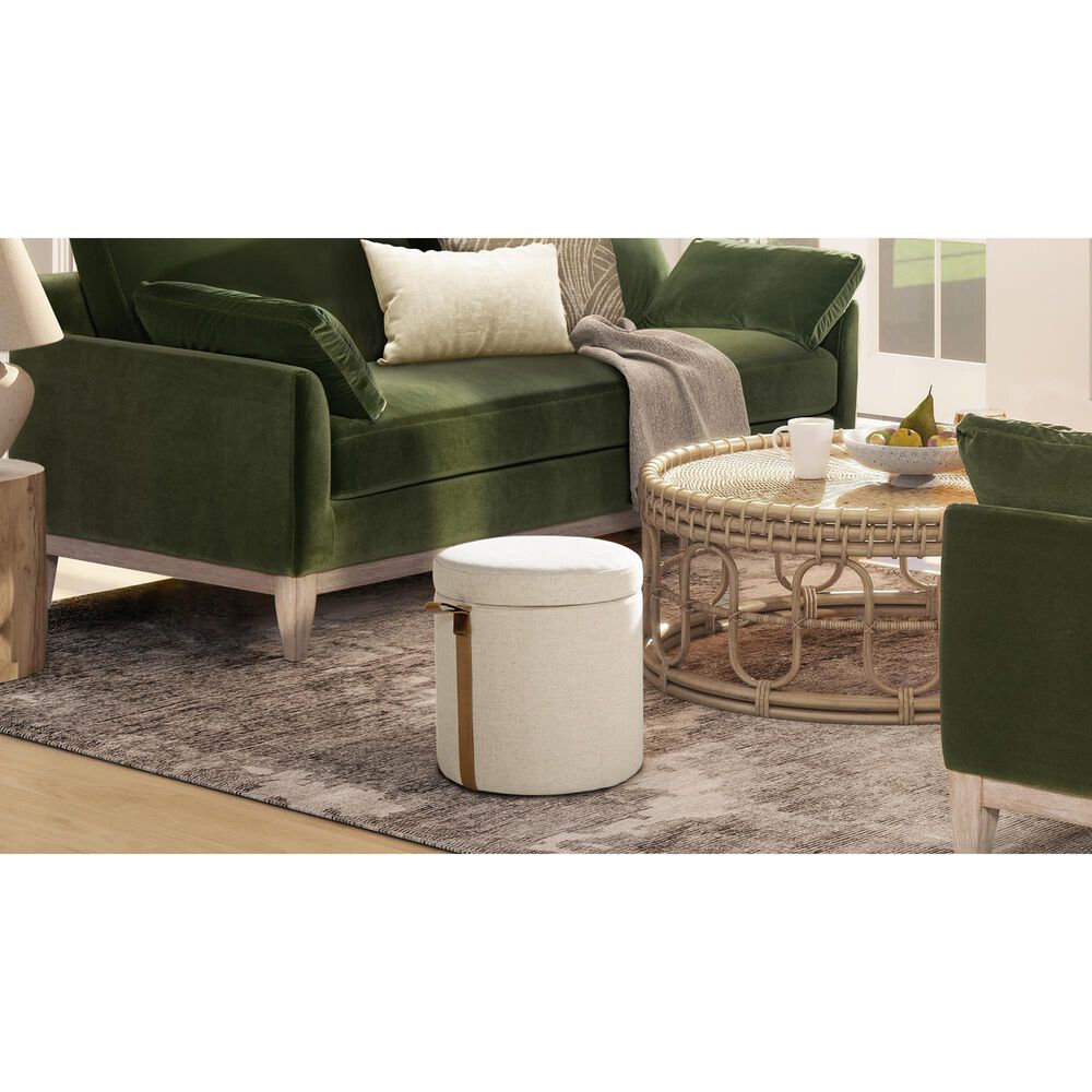 Jennifer Taylor Home Brandy Ottoman with Storage in Flax White, , large