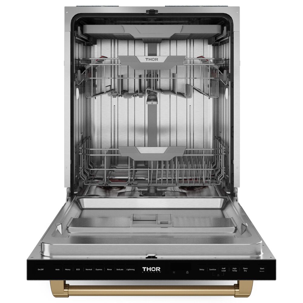 THOR KITCHEN Gordon Ramsay 24&quot; Built-In Dishwasher with Bronze Handle Kit in Stainless Steel, , large