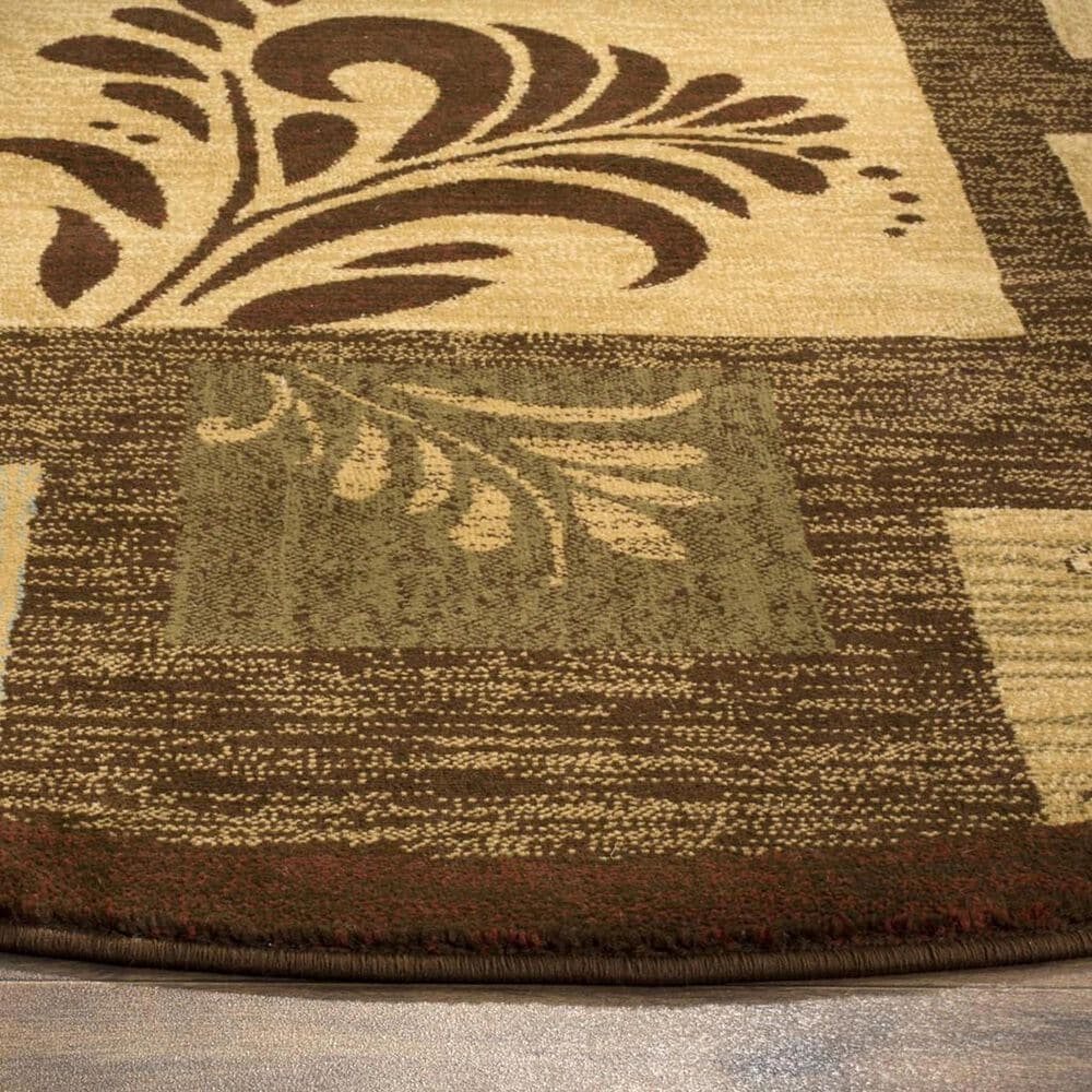 Safavieh Lyndhurst LNH554 5&#39;3&quot; Round Brown and Multicolor Area Rug, , large