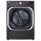 LG 5.2 Cu. Ft. Smart Front Load Washer and 9 Cu. Ft. Front Load Electric Dryer Laundry Pair with Pedestal Storage Drawers in Black Steel, , large
