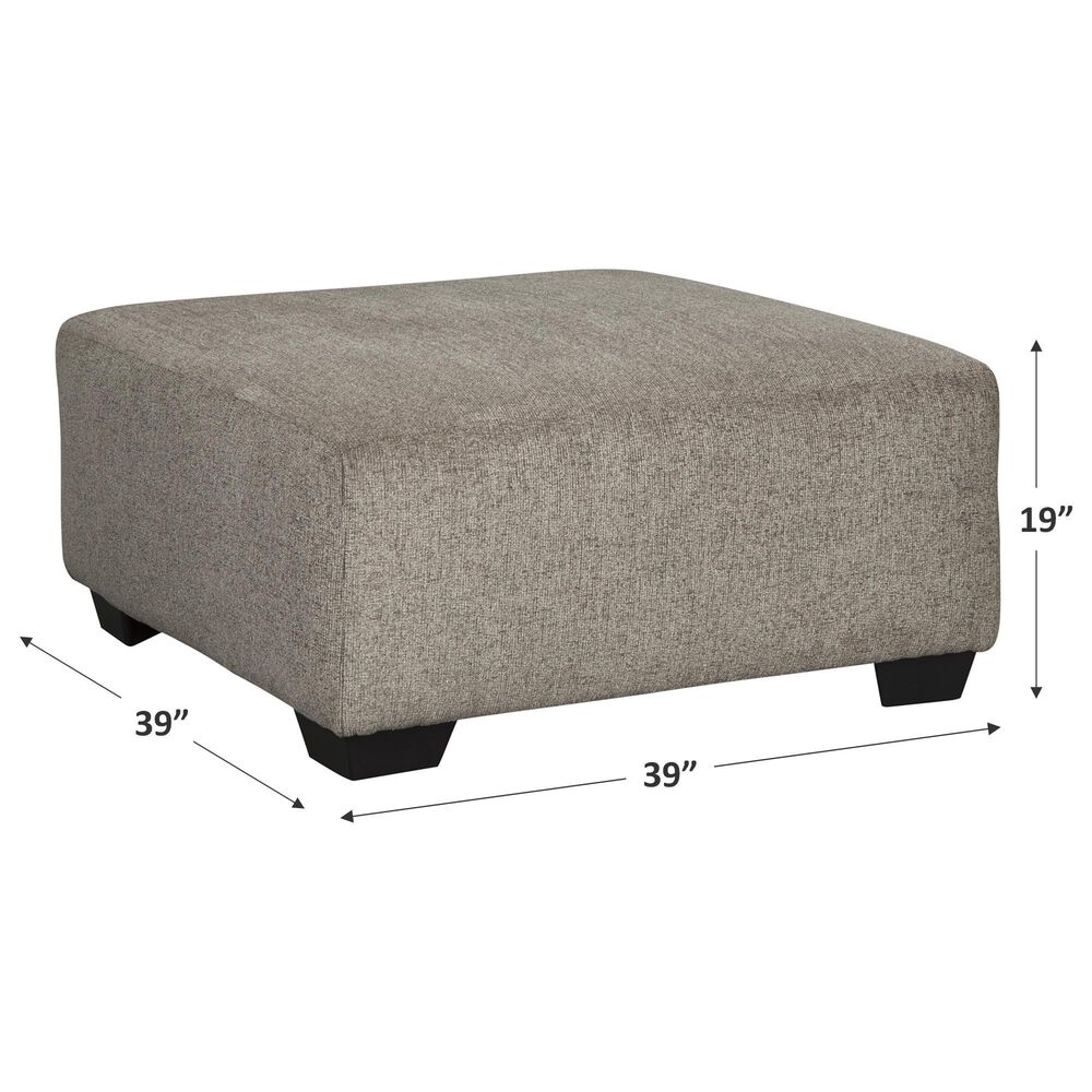 Ashley Ballinasloe Oversized Accent Ottoman in Platinum, , large