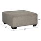 Ashley Ballinasloe Oversized Accent Ottoman in Platinum, , large