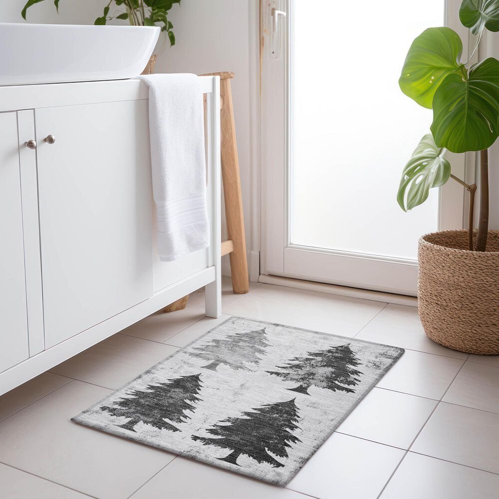 Dalyn Rug Company Wonderland WN19 1&#39;8&quot; x 2&#39;6&quot; Gray Indoor/Outdoor Area Rug, , large