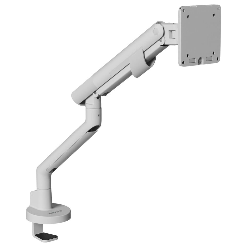 Kanto Single Monitor Desk Mount for 17" - 40" Displays in White, , large