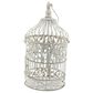 Maple and Jade Round Vintage Birdcage in Distressed White (Set of 2), , large