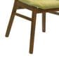Armen Living Amaris Side Chair with Olive Green Upholstery in Warm Walnut (Set of 4), , large
