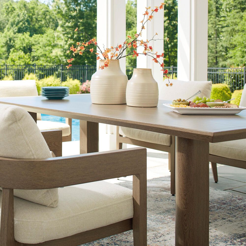 Ashley Serene Bay Outdoor Dining Table in Dark Brown, , large