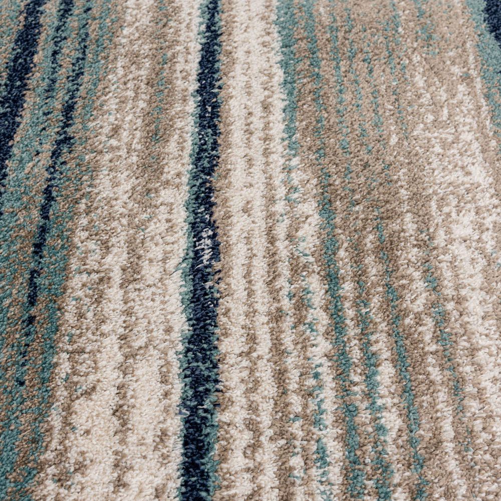 Central Oriental Tulsa Dunkerton 7&#39;10&quot; x 9&#39;10&quot; Aqua and Blue Navy Area Rug, , large