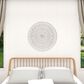 Maple and Jade 36" x 36" Flowers Wall Decor in Distressed White, , large