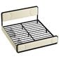 HOMLUX King Upholstered Platform Bed Frame in Beige, , large