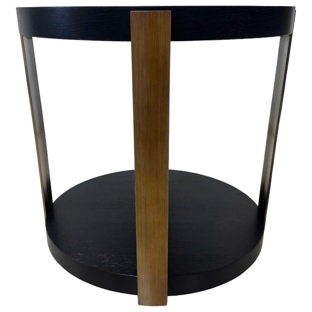 Riverside Furniture Mill River End Table in Black Onyx and Bronze, , large
