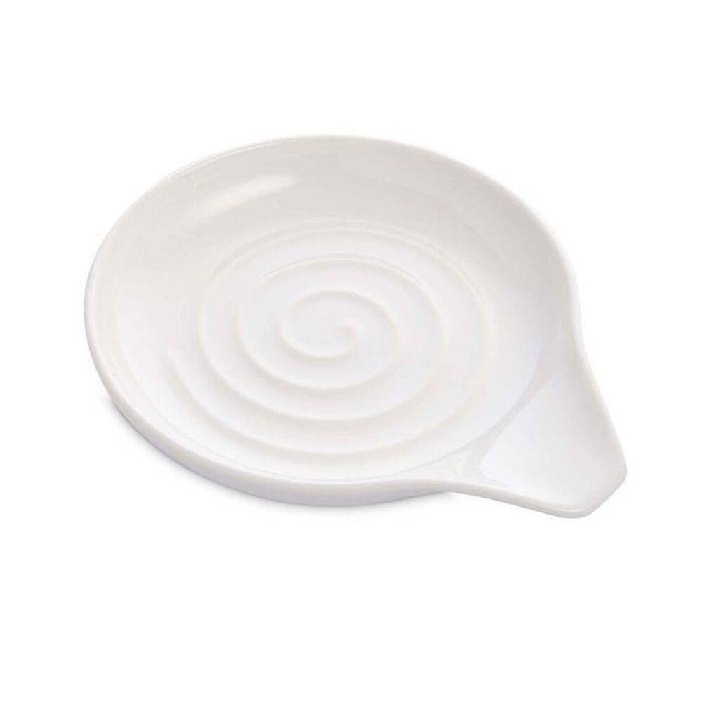 HIC Kitchen Swirl Spoon Rest in Porcelain White, , large