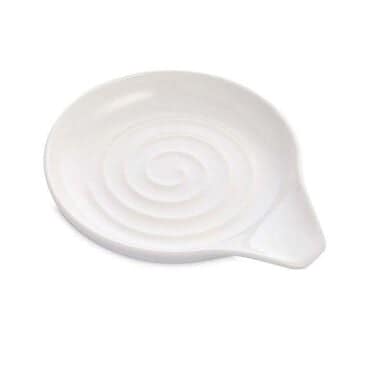 HIC Kitchen Swirl Spoon Rest in Porcelain White, , large