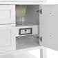 James Martin Vanities Breckenridge 60" Double Bathroom Vanity in Bright White with Single Hole 3 cm White Zeus Quartz Top and Rectangular Sinks, , large